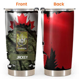 Personalized Canadian Veteran/Soldier Rank Camo Tumbler Printed QTHQ2212