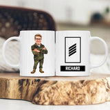 Personalized Your Image Head German Soldier/ Veteran With Rank Name White Mug Printed QTHQ2312