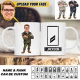 Personalized Your Image Head German Soldier/ Veteran With Rank Name White Mug Printed QTHQ2312