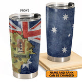 Personalized Australian Veteran/Soldier Rank Camo Tumbler Printed 22DEC-HY23
