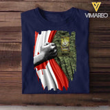 Personalized Canadian Soldier/ Veteran Flag Rank Camo Tshirt Printed 22DEC-HQ24