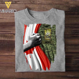 Personalized Canadian Soldier/ Veteran Flag Rank Camo Tshirt Printed 22DEC-HQ24