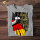 Personalized German Soldier/ Veteran Flag Rank Camo Tshirt Printed 22DEC-HQ24