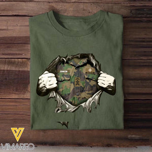 Personalized Swiss Soldier/ Veteran / Navy Or Sailor Once A Soldier Always A Soldier Tshirt Printed 22DEC-HQ26