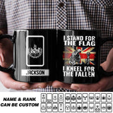 Personalized UK Soldier/ Veteran I Stand For The Flag I Kneel For The Fallen Rank Black Mug Printed QTHQ2612