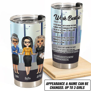 Personalized Work Besties Tumbler Printed QTDT2612