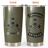 Personalized Canadian Soldier/ Veteran With Logo And Name Tumbler Printed 22DEC-HY26