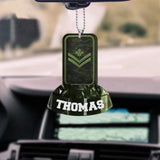 Personalized Canadian Veterans/Soldier Rank Camo Car Hanging Printed QTDT2712