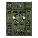Personalized Canadian Veteran/Soldier Quilt Blanket Printed 22DEC-DT27