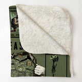 Personalized Canadian Veteran/Soldier Quilt Blanket Printed 22DEC-DT27