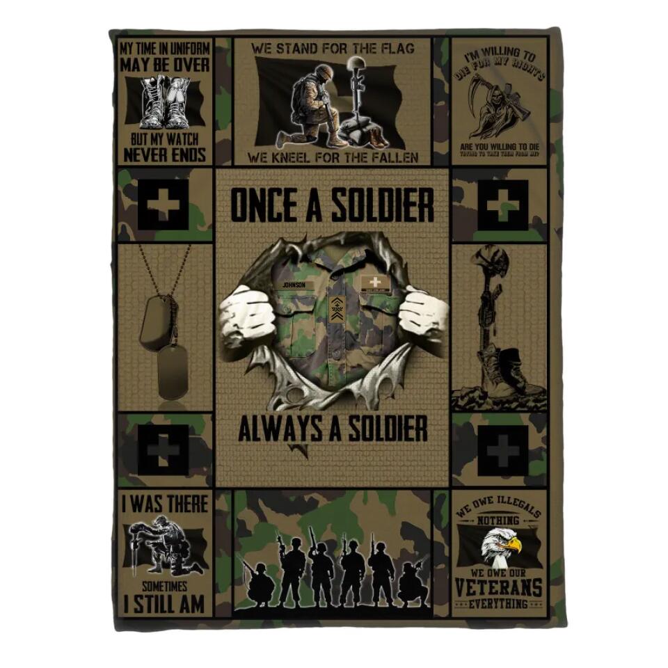 Personalized Swiss Veteran/Soldier Quilt Blanket Printed 22DEC-DT27