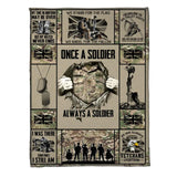 Personalized British Veteran/Soldier Quilt Blanket Printed 22DEC-DT27