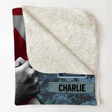 Personalized Canadian Veteran/Soldier Rank Camo Quilt Blanket Printed 22DEC-HY27