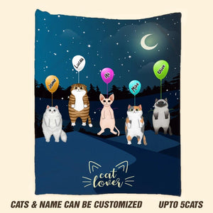 Personalized Cat Lovers  Quilt Blanket Printed PNHY2712
