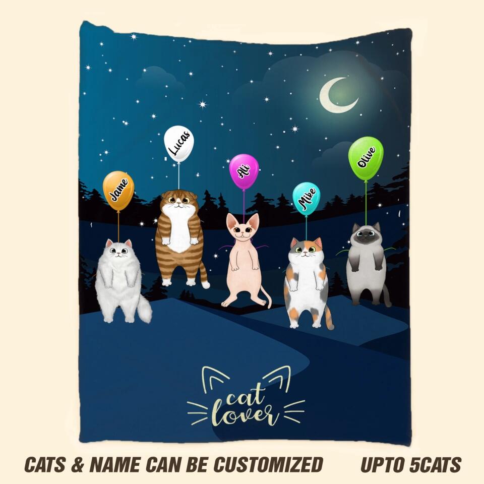 Personalized Cat Lovers  Quilt Blanket Printed PNHY2712