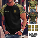 Personalized Australian Veteran/Soldier Camo 3D Printed Tshirt 22DEC-DT28