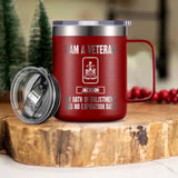 Personalized I Am A Canadian Veteran My Oath Of Enlistment Has No Expiration Date Laser Handle Cup Printed 22DEC-HY28