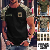 Personalized British Army Veteran/Soldier Camo 3D Printed Tshirt 22DEC-DT28