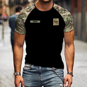 Personalized British Army Veteran/Soldier Camo 3D Printed Tshirt 22DEC-DT28