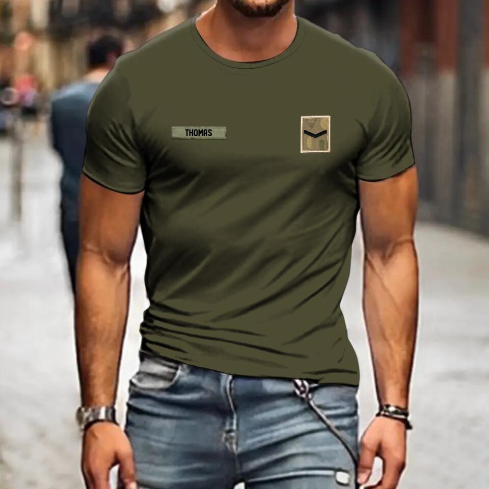 Personalized British Army Veteran/Soldier Camo 3D Printed Tshirt 22DEC-DT28