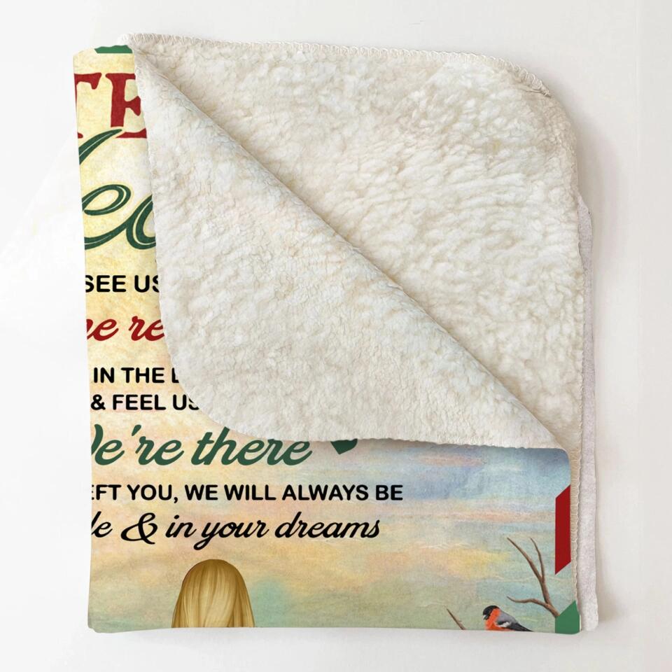 Personalized A Letter From Heaven When You See Us In Your Dreams We're Really There Cat Mom Quilt Blanket Printed PNHQ2812