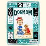 Personalized Dog Mom Quilt Blanket Printed PNHQ2912