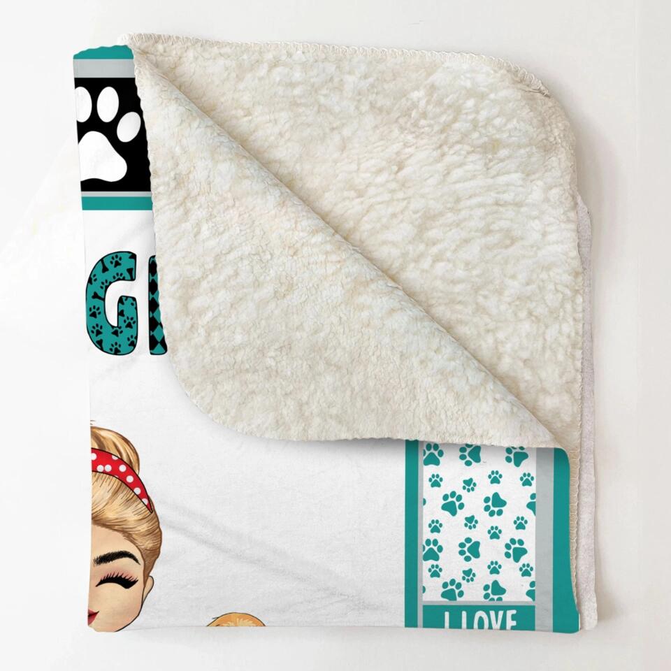 Personalized Dog Mom Quilt Blanket Printed PNHQ2912