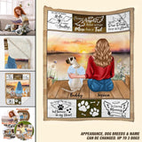 Personalized Dog Mom You Were My Favorite Hello And My Hardest Goodbye Some Angels Have Wings Mine Has A Tail Quilt Blanket Printed PNDT2912