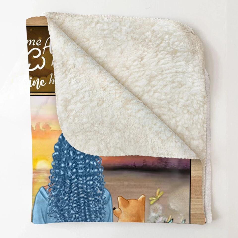 Personalized Dog Mom You Were My Favorite Hello And My Hardest Goodbye Some Angels Have Wings Mine Has A Tail Quilt Blanket Printed PNDT2912