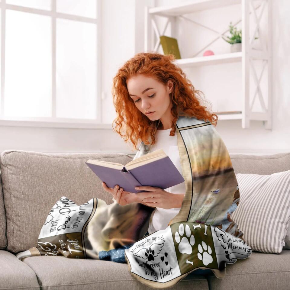 Personalized Dog Mom You Were My Favorite Hello And My Hardest Goodbye Some Angels Have Wings Mine Has A Tail Quilt Blanket Printed PNDT2912