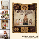Personalized  Life Is Better With Dogs Dog Lovers Look Right Beside You Quilt Blanket Printed 22DEC-DT29