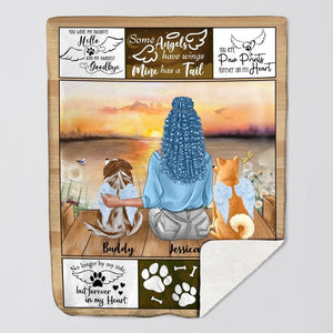 Personalized Dog Mom You Were My Favorite Hello And My Hardest Goodbye Some Angels Have Wings Mine Has A Tail Quilt Blanket Printed PNDT2912