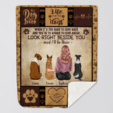 Personalized  Life Is Better With Dogs Dog Lovers Look Right Beside You Quilt Blanket Printed 22DEC-DT29