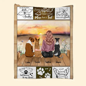 Personalized Dog Mom You Were My Favorite Hello And My Hardest Goodbye Some Angels Have Wings Mine Has A Tail Quilt Blanket Printed PNDT2912