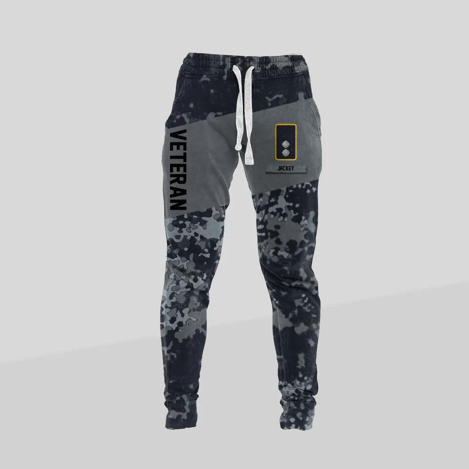 Personalized German veteran/soldier 3D Sweatpants printed QTDT3012