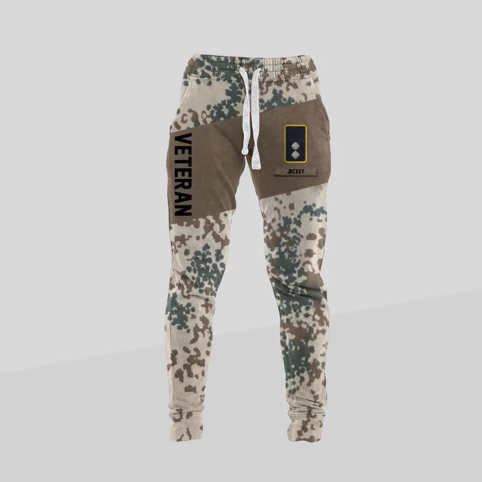 Personalized German veteran/soldier 3D Sweatpants printed QTDT3012