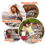 Personalized Just A Girl Who Loves Books And Cats Quilt Blanket Printed QTHQ3012