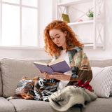 Personalized Just A Girl Who Loves Books And Cats Quilt Blanket Printed QTHQ3012