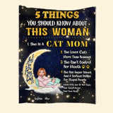 Personalized Cat Mom Quilt Blanket Printed Gift For Cat Lover PNHQ3012