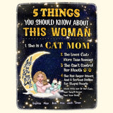 Personalized Cat Mom Quilt Blanket Printed Gift For Cat Lover PNHQ3012