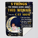 Personalized Cat Mom Quilt Blanket Printed Gift For Cat Lover PNHQ3012