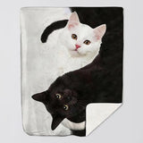 Personalized Black And White Cat Cat Lovers Quilt Blanket Printed 22DEC-HQ30