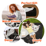 Personalized Black And White Cat Cat Lovers Quilt Blanket Printed 22DEC-HQ30