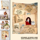 Personalized Cat Mom  Life Is Better With Cat Quilt Blanket Printed PNDT3012