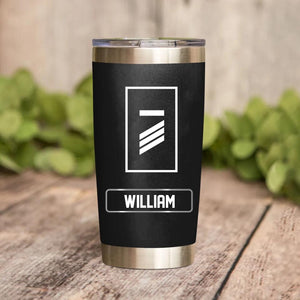 Personalized German Veteran/Soldier Rank Camo Tumbler Printed 22DEC-DT30