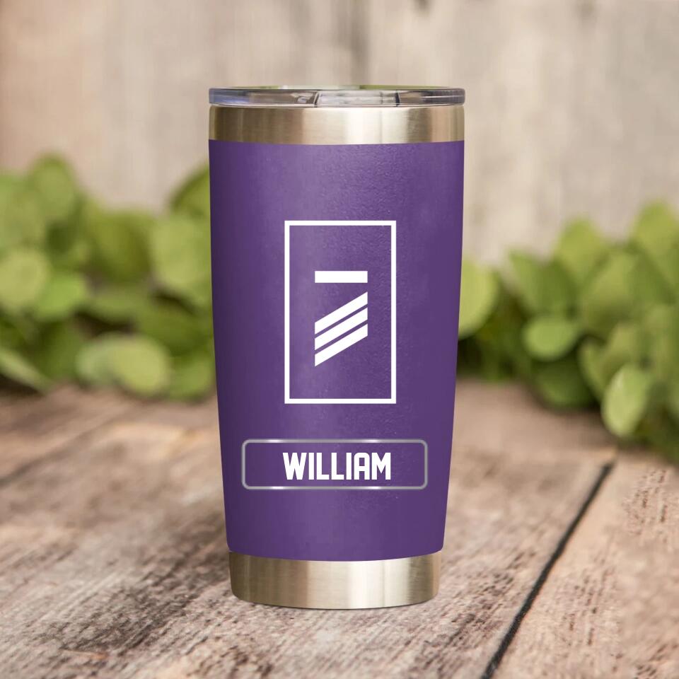 Personalized German Veteran/Soldier Rank Camo Tumbler Printed 22DEC-DT30