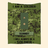 Personalized I Was A Soldier I Am A Soldier Danish Soldier/Veteran Rank Camo Quilt Blanket Printed QTDT0301