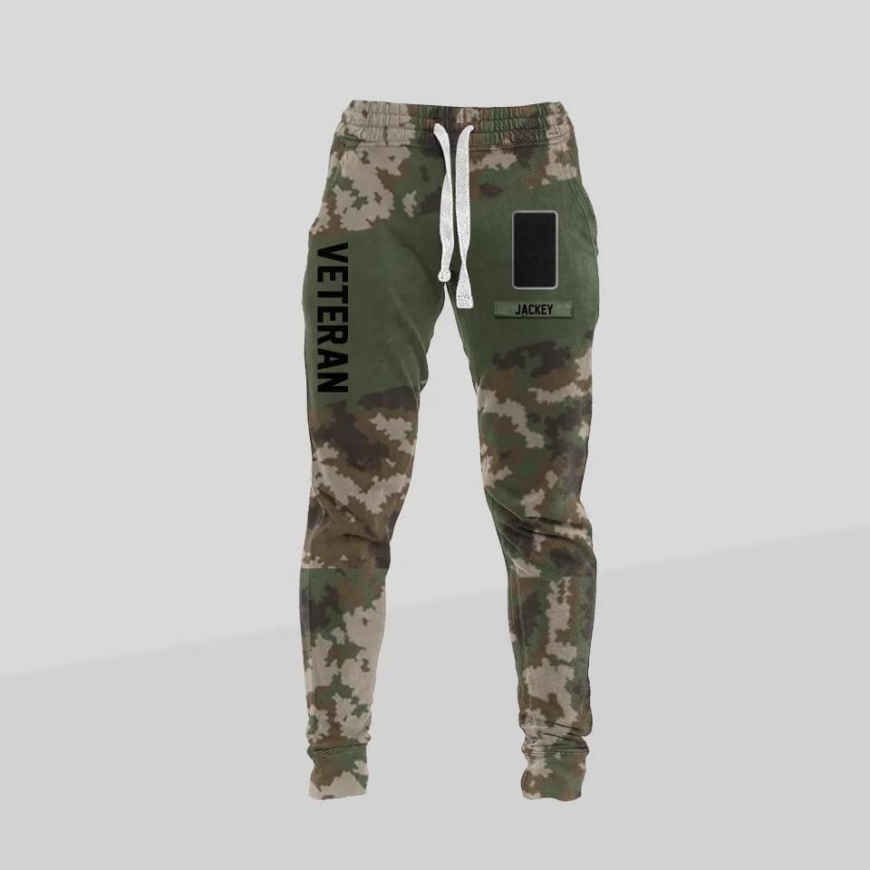 Personalized Finland  Veteran/ Solider Rank Camo Printed 3D Sweatpants QTDT0301