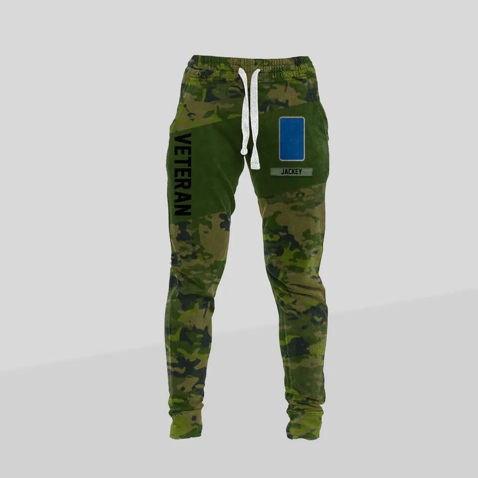 Personalized Finland  Veteran/ Solider Rank Camo Printed 3D Sweatpants QTDT0301