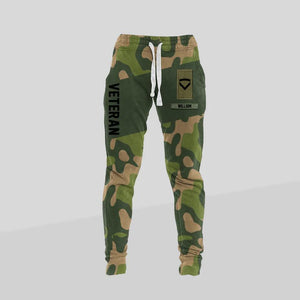 Personalized Norwegian Veteran/ Solider Rank Camo Printed 3D Sweatpants QTDT0301
